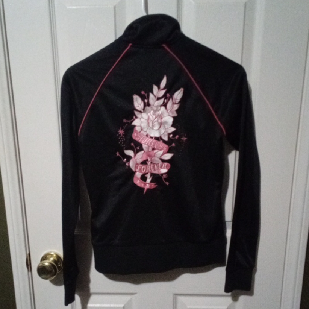 Hurley Zip Up Jacket with Pink Floral Design, S